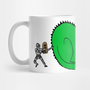 Funny Knight and Dragon Mug